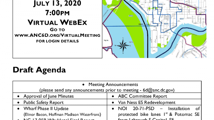 July 13, 2020 Business Meeting Announcement