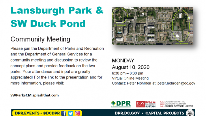 Lansburgh Park & SW Duck Pond Community Meeting
