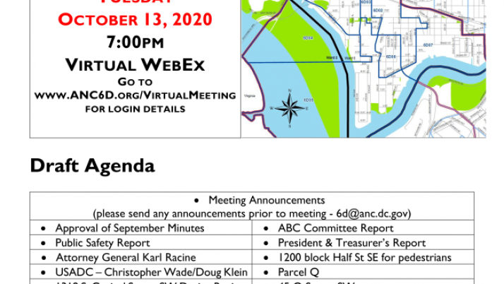 October 13, 2020 Business Meeting Announcement