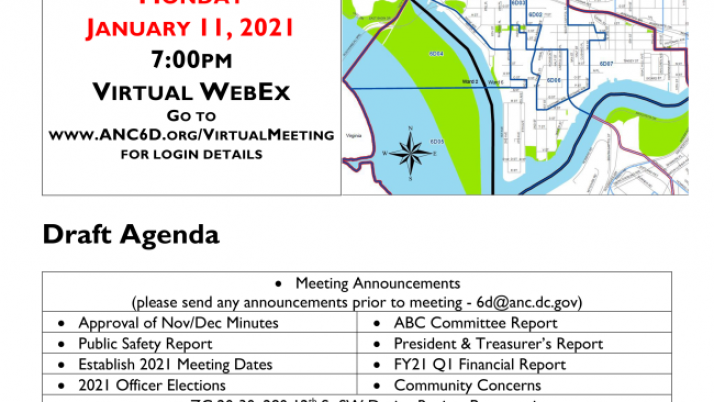 January 11, 2021 Business Meeting Announcement